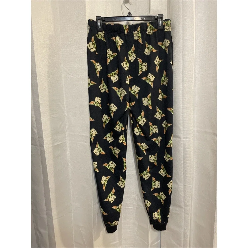 Star Wars Mandalorian Baby Yoda Mens Black Medium Pajama Pants Good Condition - Picture 4 of 5